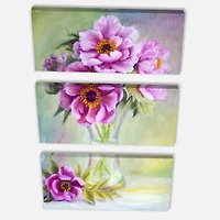 Designart - Purple Peonies in Vase
