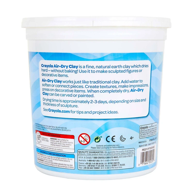 Crayola White Air Dry Clay, 5lb.