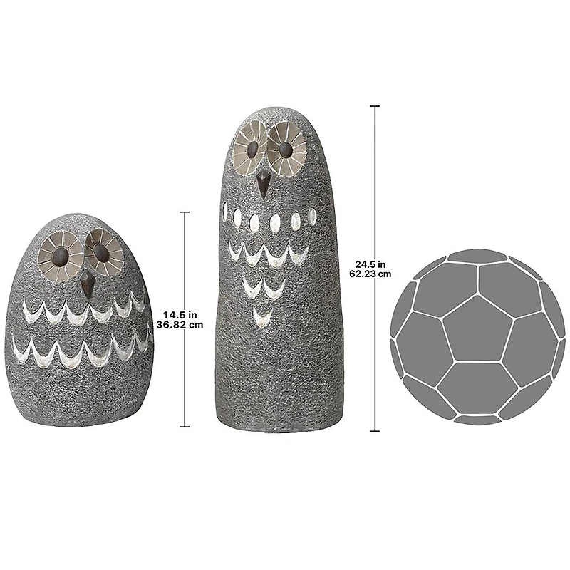 Design Toscano Ogling Outdoor Owls Garden Statue Set