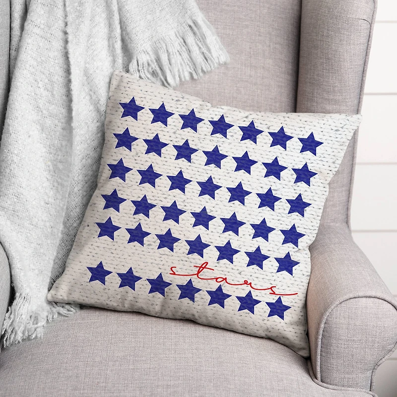 Stars In Script Throw Pillow
