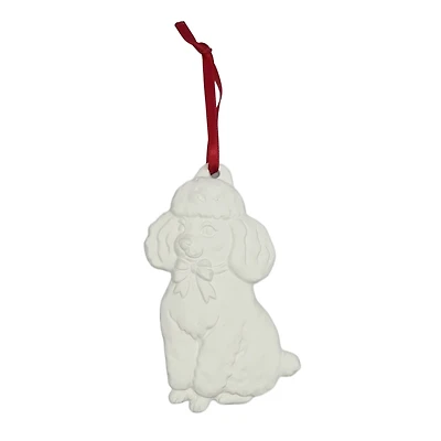 4.5" DIY Ceramic Poodle Ornament by Make Market®