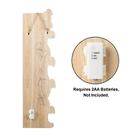 Glitzhome® 42"H Lighted Halloween Wooden Stacked Ghost Porch Sign with Timer