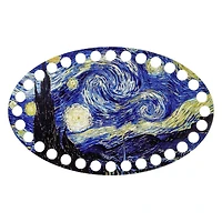 Wonderland Crafts Famous Paintings Starry Night Oval Thread Organizer