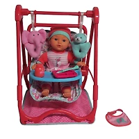 Dream Collection 12" Baby Doll 4-in-1 High Chair Play Set