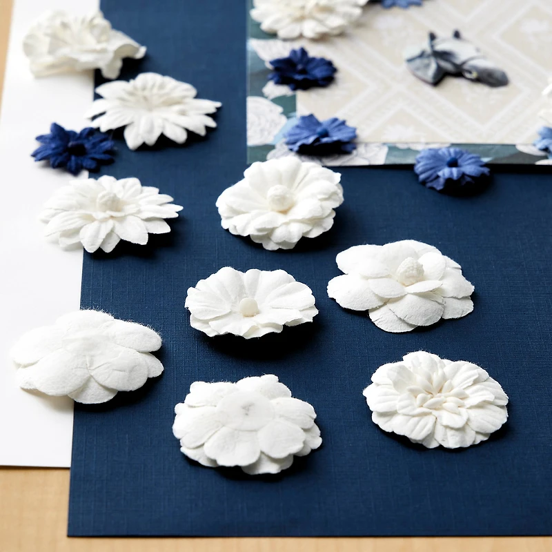 Assorted White Paper Flower Embellishments By Recollections™