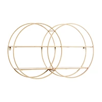 CosmoLiving by Cosmopolitan Gold Metal Contemporary Wall Shelf