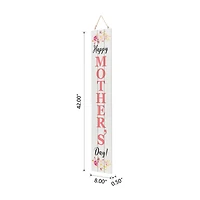 Glitzhome® 3.5ft. Double Sided Wooden Porch Sign Mother's Day & Father's Day