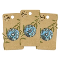 Dritz® 30mm Dark Turquoise Sustainable Coconut Round Heart Button, 3ct.