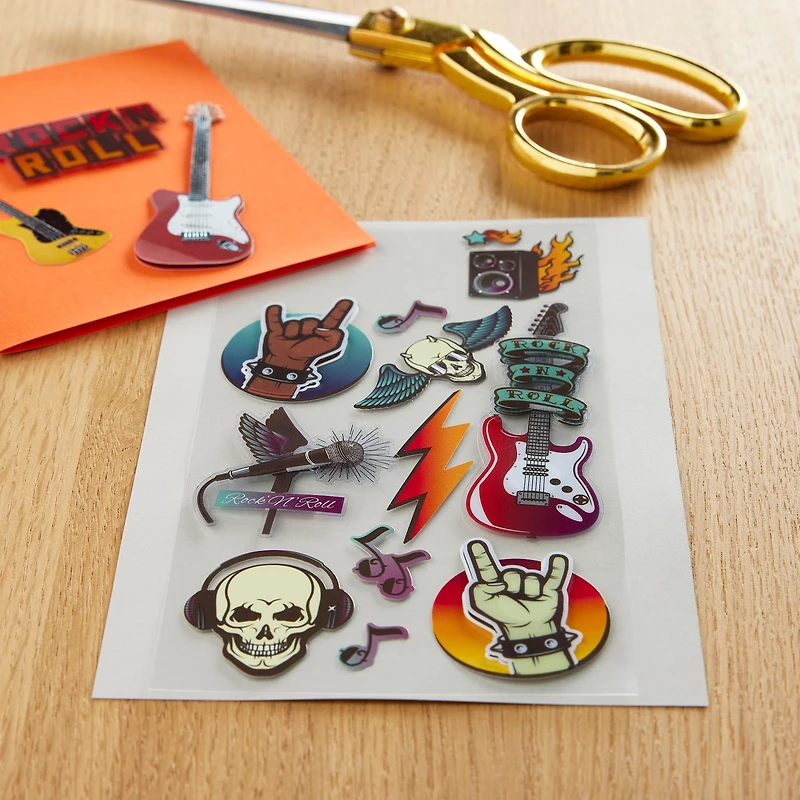 Rock and Roll Dimensional Stickers by Recollections™