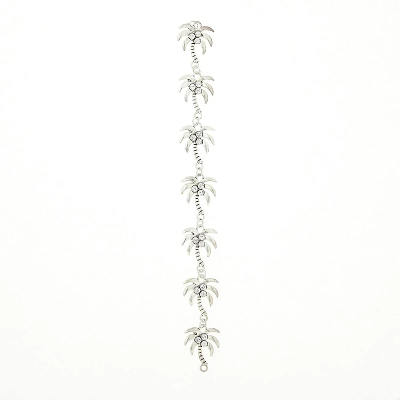 Rhodium Metal Palm Tree Beads by Bead Landing™