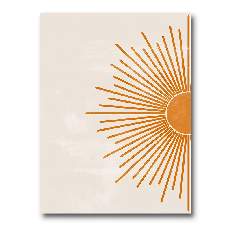 Designart - Orange Sun Print I