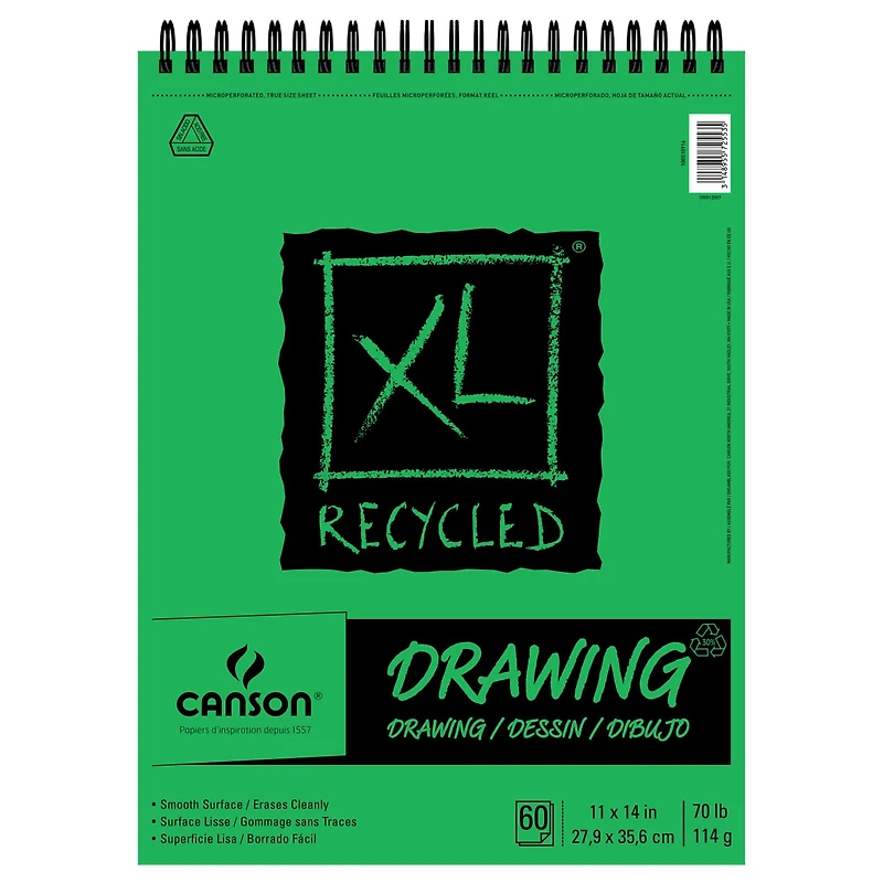 6 Pack: Canson® XL® Recycled Drawing Pad, 11" x 14"