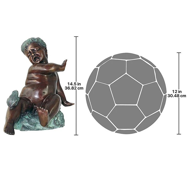 Design Toscano Child's Splashy Surprise: Spitting Frog Garden Statue