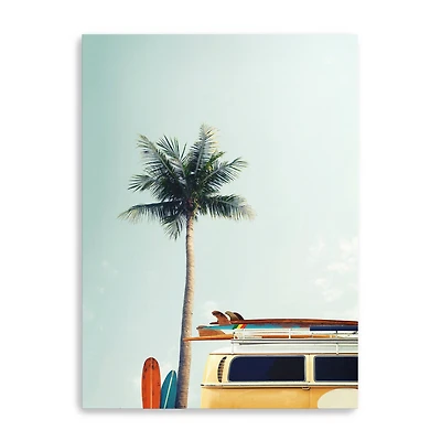 Surf Bus Yellow Canvas Giclee