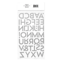 12 Packs: 86 ct. (1,032 total) Silver Glitter Block Alphabet Stickers by Recollections™
