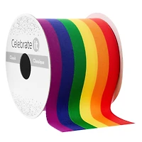 2.5" x 3yd. Wired Rainbow Grosgrain Ribbon by Celebrate It®
