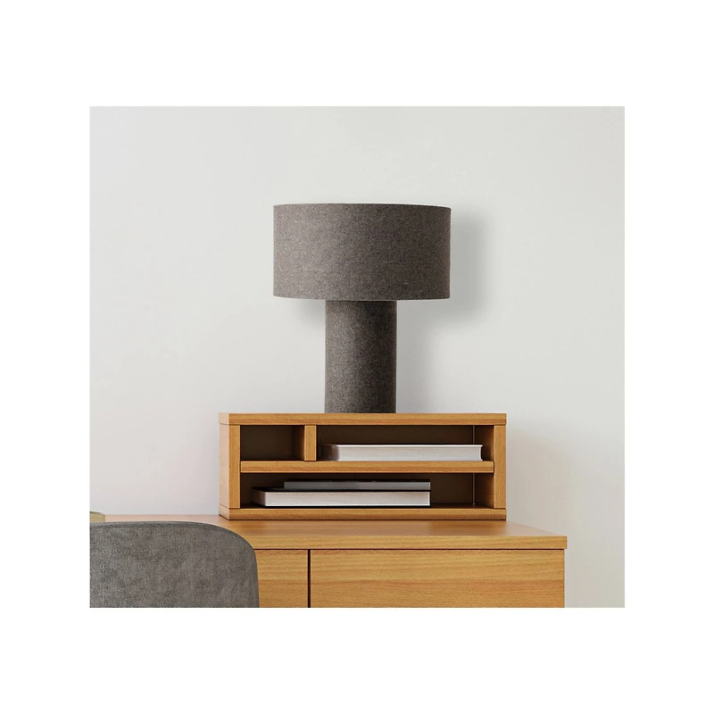 Hello Honey® Gray Wool Blend Table Lamp & Shade Set