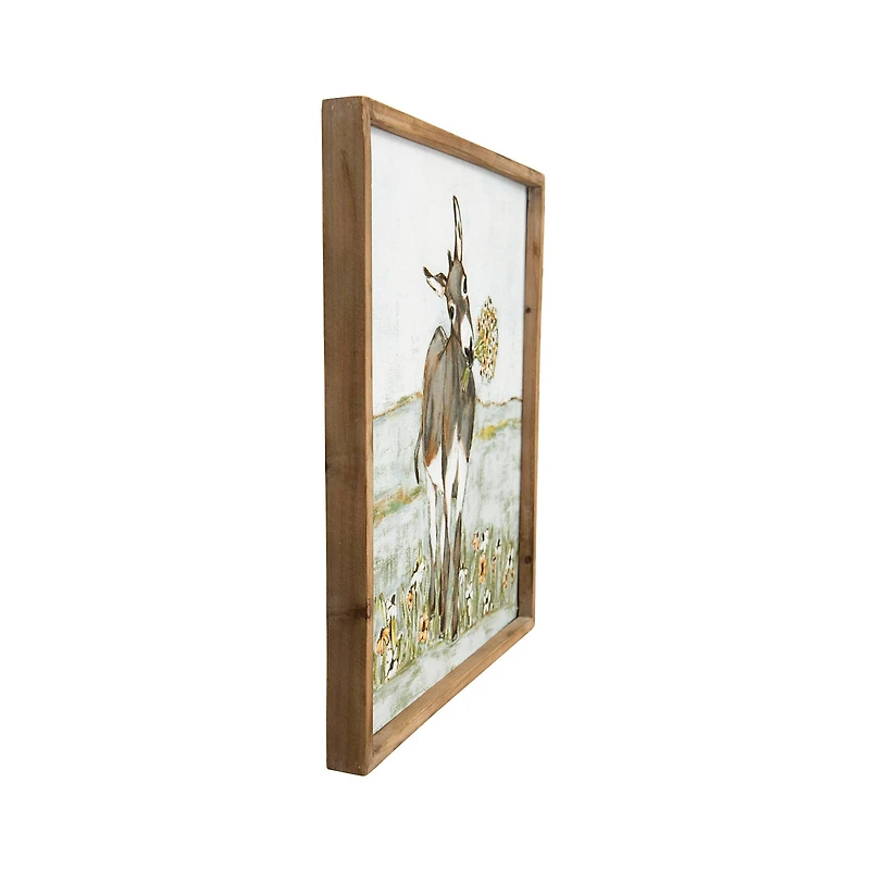 Hello Honey® 20" Donkey Wood Frame Wall Décor