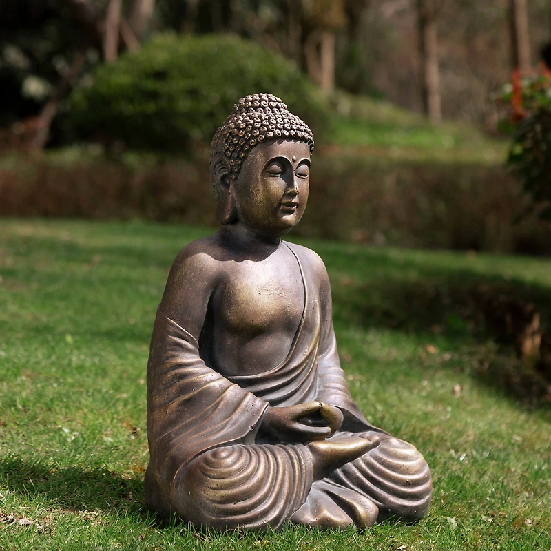Glitzhome® 19" Meditating Buddha Statue