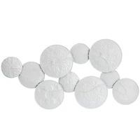 The Novogratz Blue Metal Plate Wall Decor with Embossed Details 47" x 2" x 24"