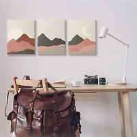 Stupell Industries Sun and Crescent Moon Desert Canyon Mountain Landscape Canvas Wall Art