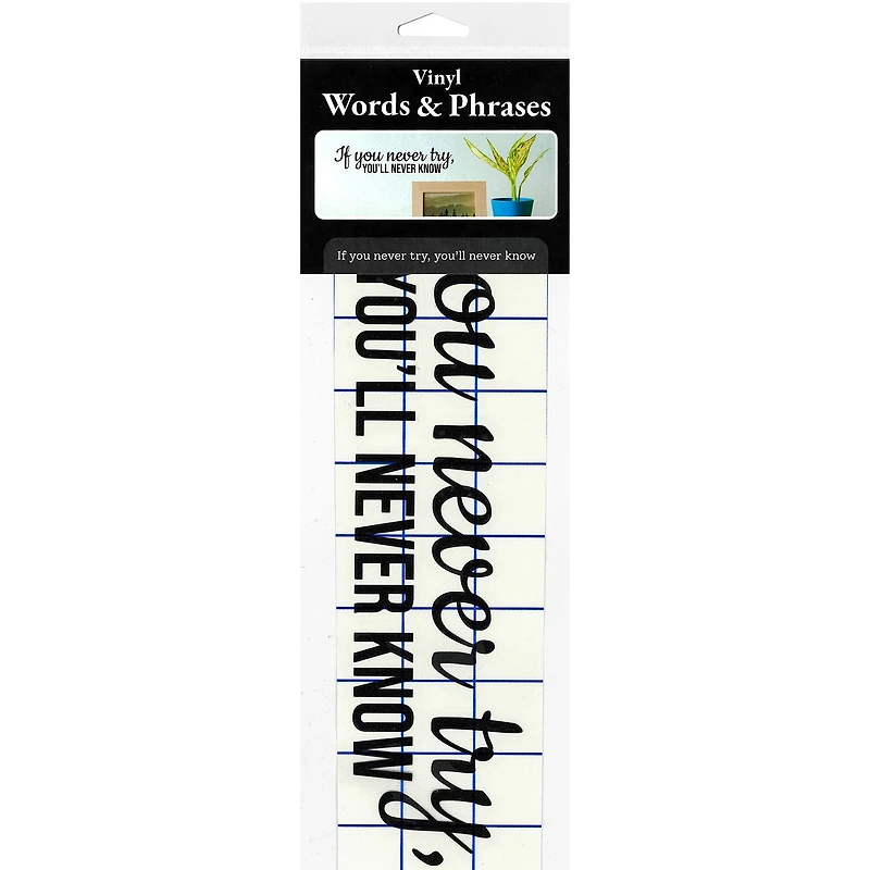 Leisure Arts® Vinyl Matte Black If You Never Try Decal