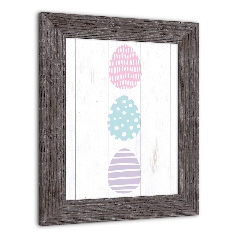 Tri Eggs 1 11" x 14" Western Gray Framed Print