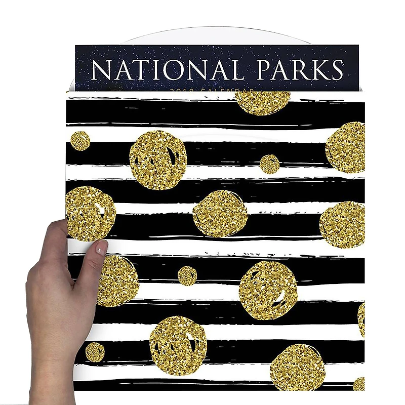 TF Publishing Black & Gold Calendar Wrap, 12" x 12"