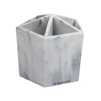 Mind Reader Marbella Collection White 5-Section Pen & Accessory Holder