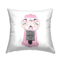 Stupell Industries Pink Glam Fashion Designer Candy Machine Throw Pillow, 18" x 18"