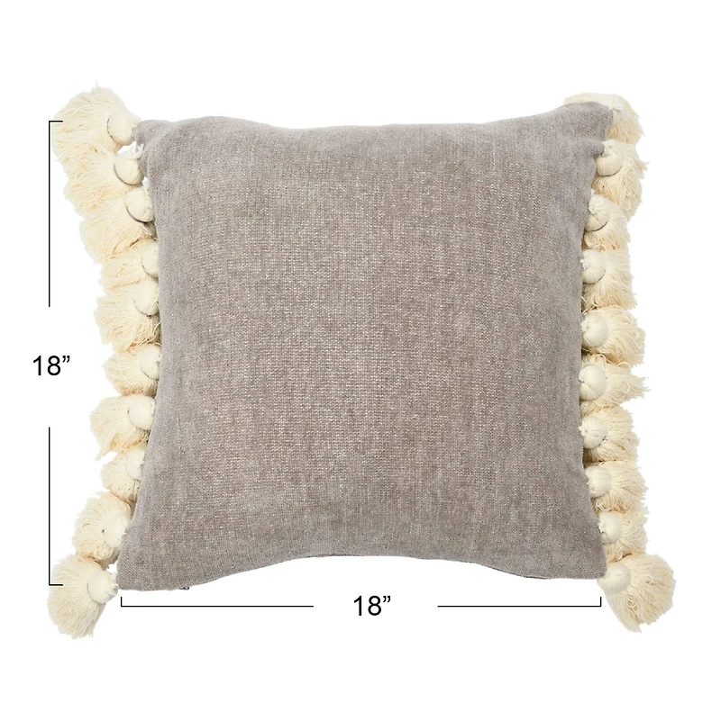 Hello Honey® Cotton Chenille Lumbar Pillow with Tassels