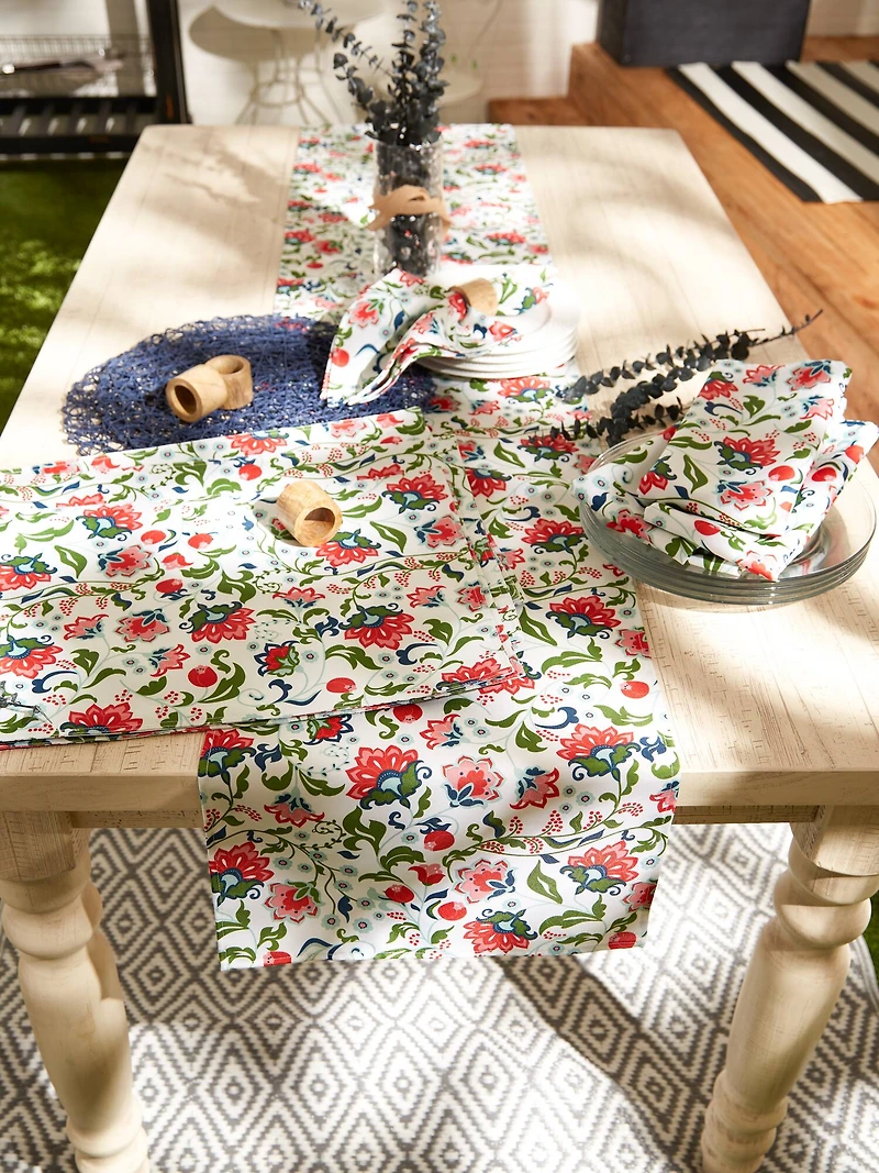 DII® Garden Floral Print Outdoor Table Runner