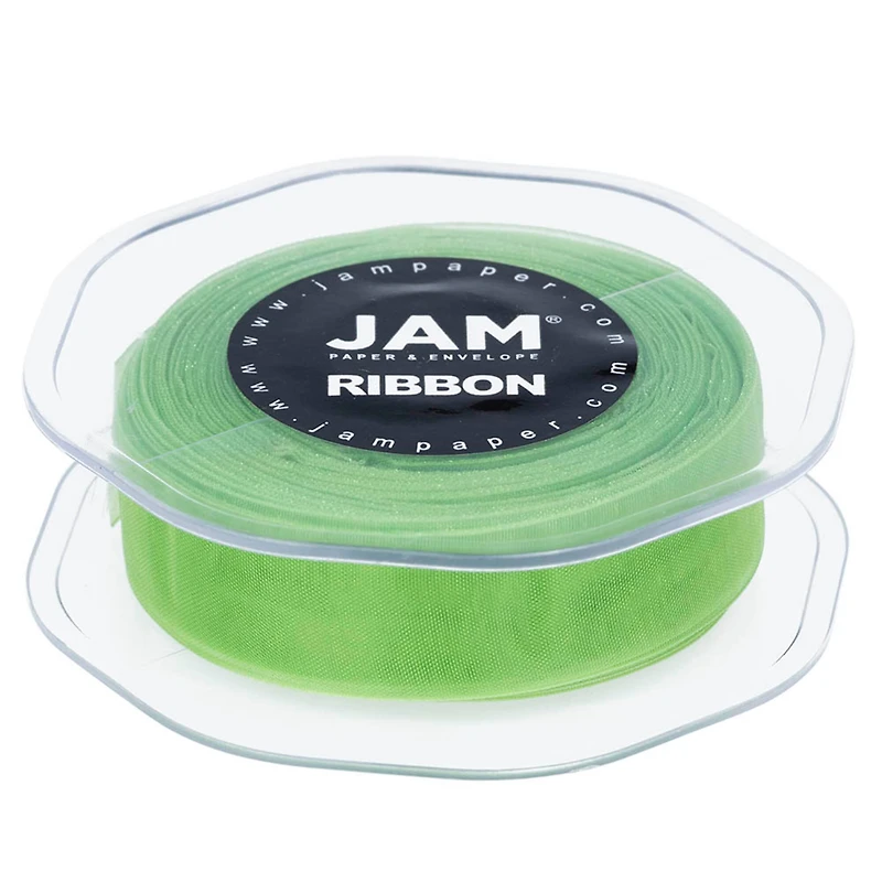 JAM Paper 7/8" x 25yd. Sheer Satin Ribbon
