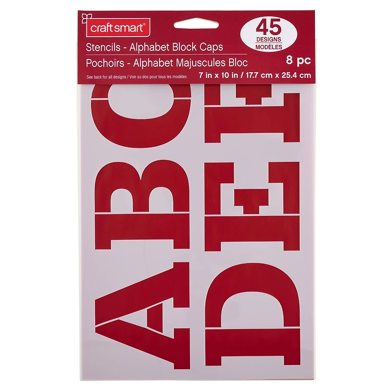 Alphabet Block Caps Stencils, 7" x 10" by Craft Smart®