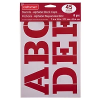 Alphabet Block Caps Stencils, 7" x 10" by Craft Smart®