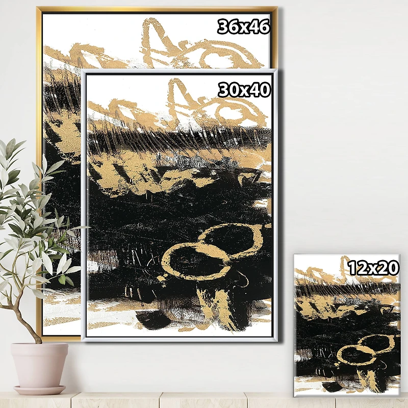 Designart - Gold and Black drift III