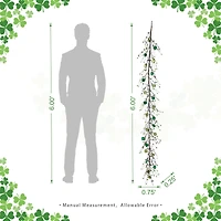Glitzhome® 6ft St. Patrick's Shamrock Garland