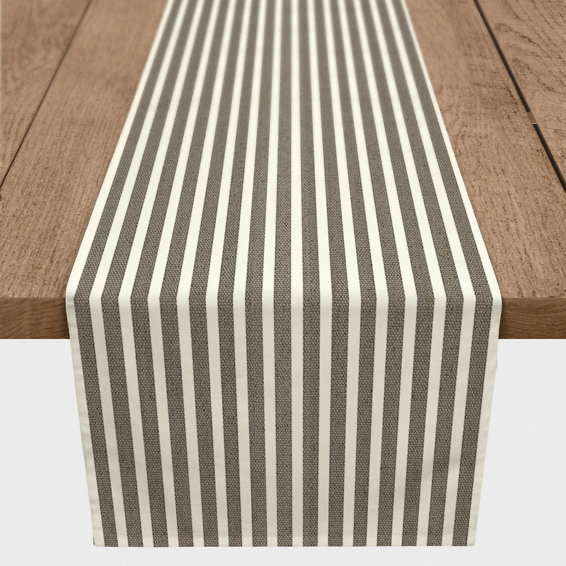 Brown Stripes Outdoor Table Runner