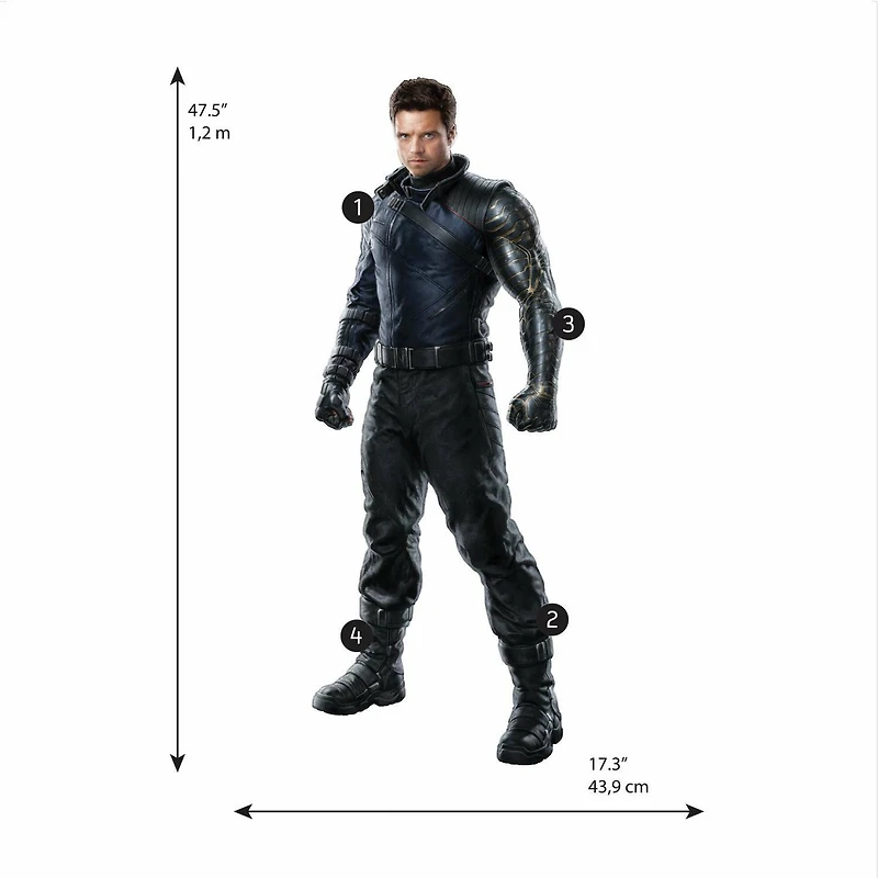 RoomMates Marvel Falcon & The Winter Soldier Peel & Stick Giant Wall Decal
