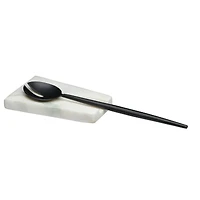 Hello Honey® White Marble Spoon Rest