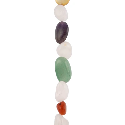 Multicolored Stone Irregular Oval Bead Mix by Bead Landing™