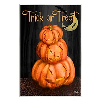 Stupell Industries Trick Or Treat Halloween Jack-o-Lantern Wall Plaque Art