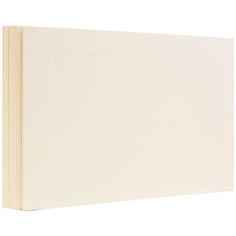 JAM Paper 5" x 6" Ivory Panel Blank Flat Note Cards