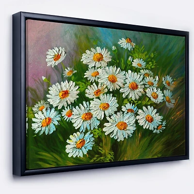 Designart - Heavily Textured Daisies Art
