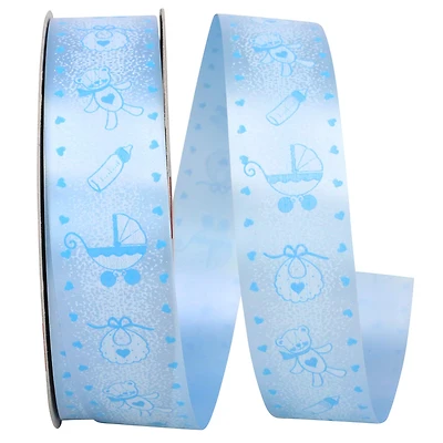 JAM Paper 1.375" x 110yd. Plastic Baby Dearest Ribbon