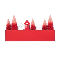 Glitzhome® 14" Valentine's Wooden Love House & Tree Table Décor