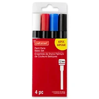 6 Packs: 4 ct. (24 total) 1.2mm Basic Permanent Paint Pen Set by Craft Smart®