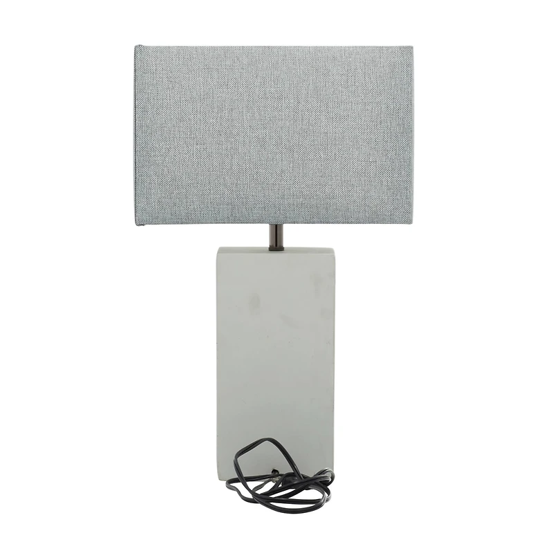 23" White Ceramic Traditional Table Lamp