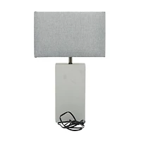 23" White Ceramic Traditional Table Lamp