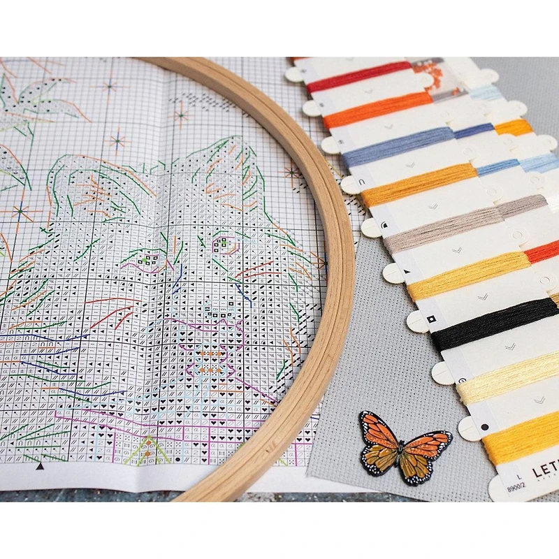 LetiStitch Kitsune Counted Cross Stitch Kit